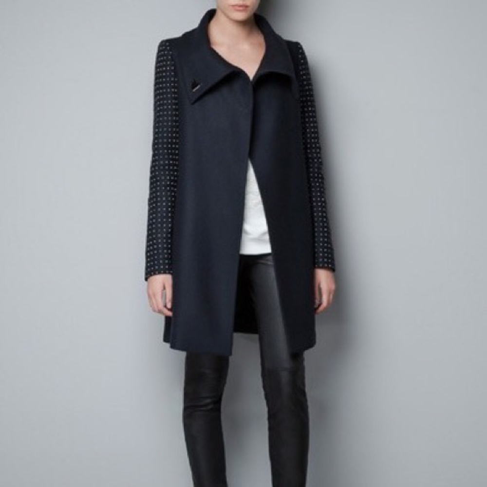 Zara Studded sleeve Coat